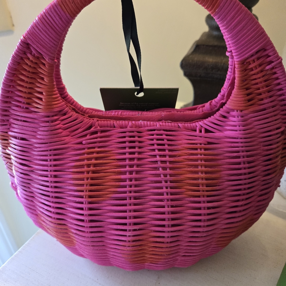 Kate Spade Set Wicker Summer Bag And Water Bottle - Picture 3 of 5